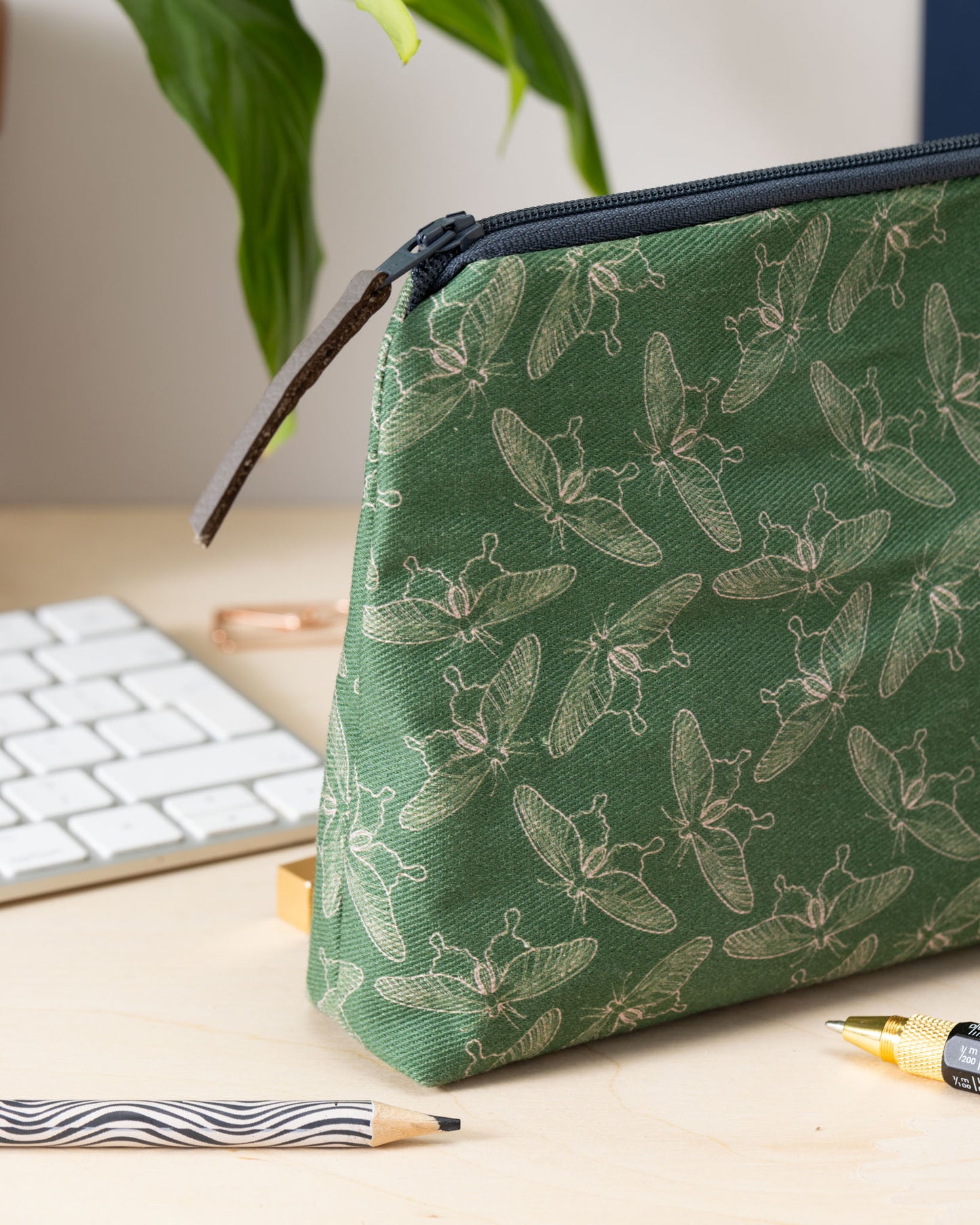 Moonlit Moths Zip Pouch