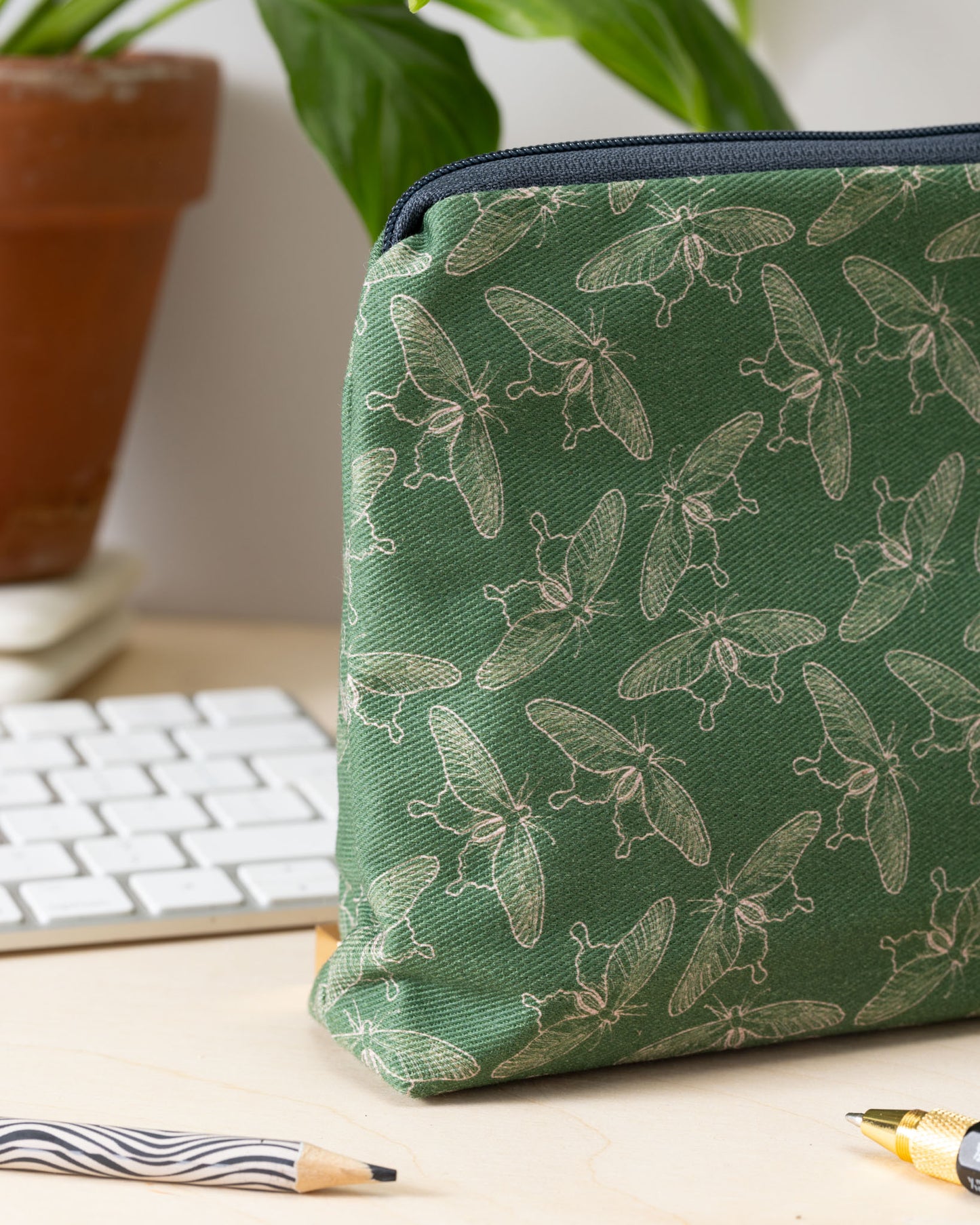 Moonlit Moths Zip Pouch
