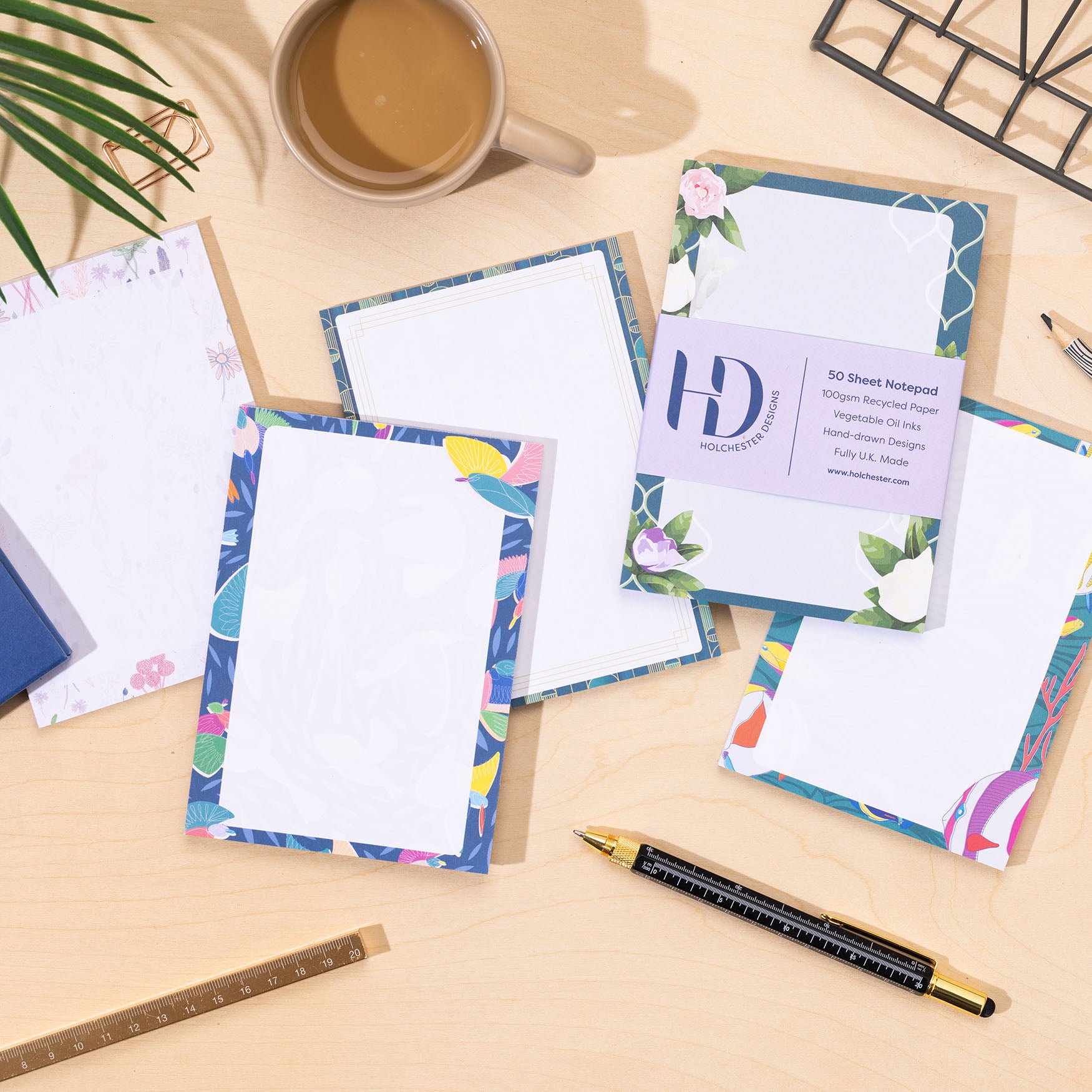 Full Desk Notepad 2 A6 Notepads - Mix & Match – Holchester Designs
