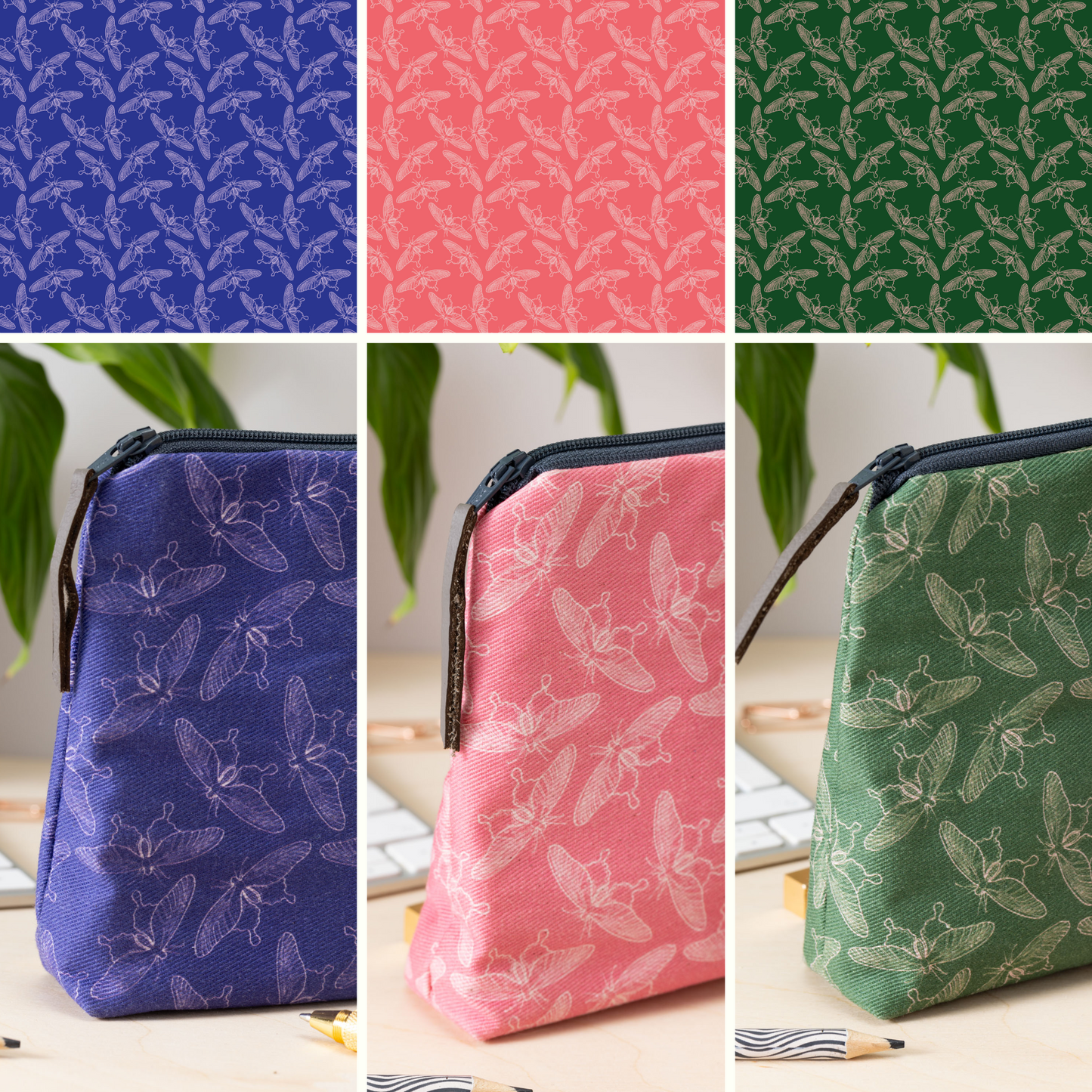 Moonlit Moths Standard Cosmetics/Pencil Case