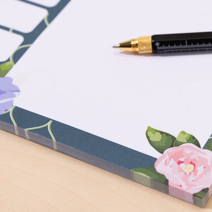 Floral Trellis A4 Weekly Meals/to-do Planner Pad