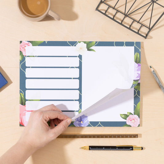 Floral Trellis A4 Weekly Meals/to-do Planner Pad