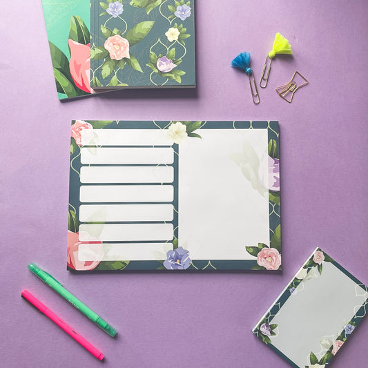 Floral Trellis A4 Weekly Meals/to-do Planner Pad