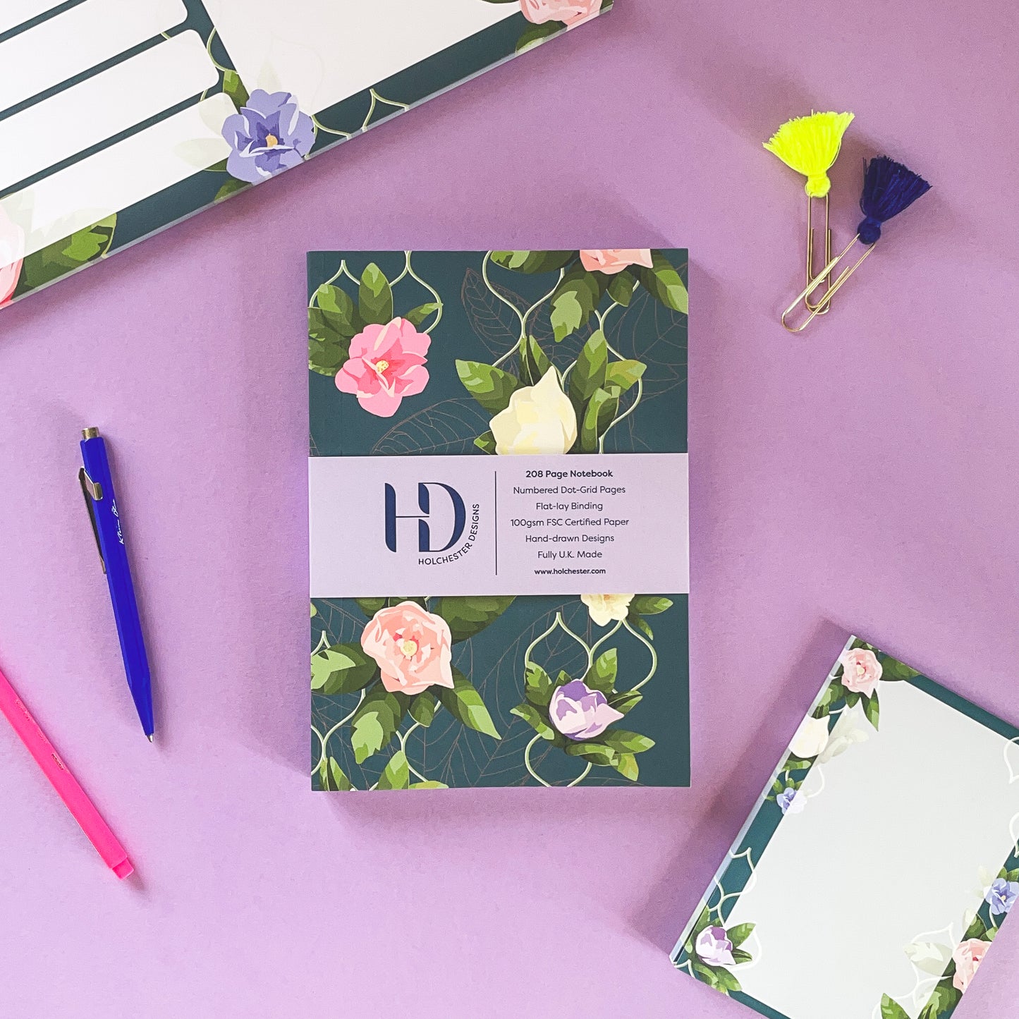 Floral Trellis A5 Flatlay Notebook