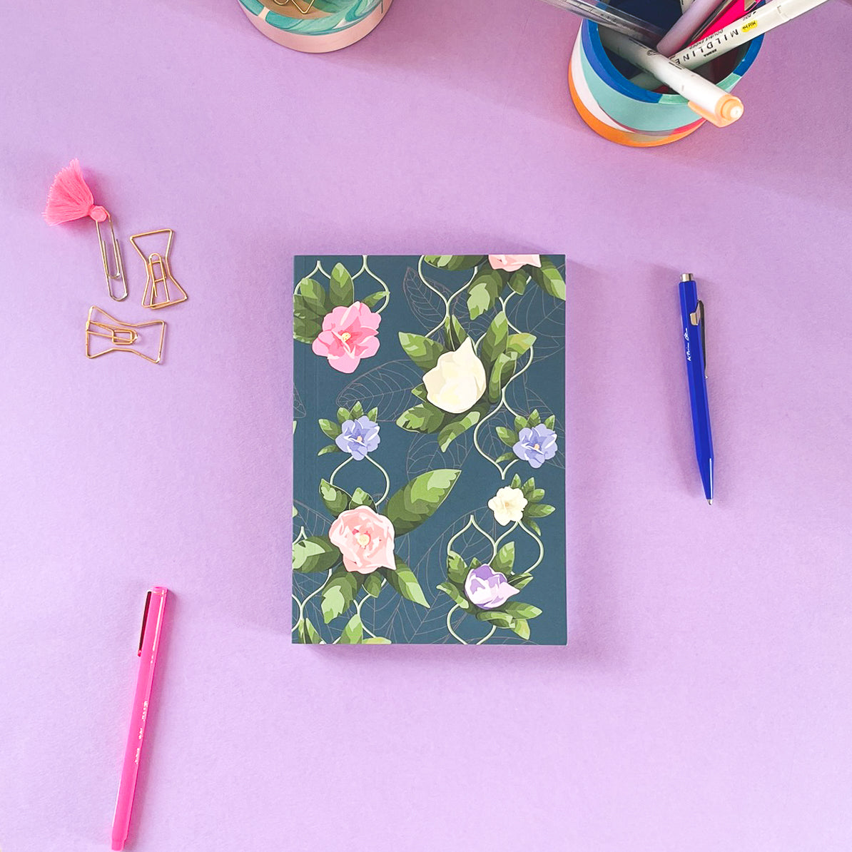 Floral Trellis A5 Flatlay Notebook