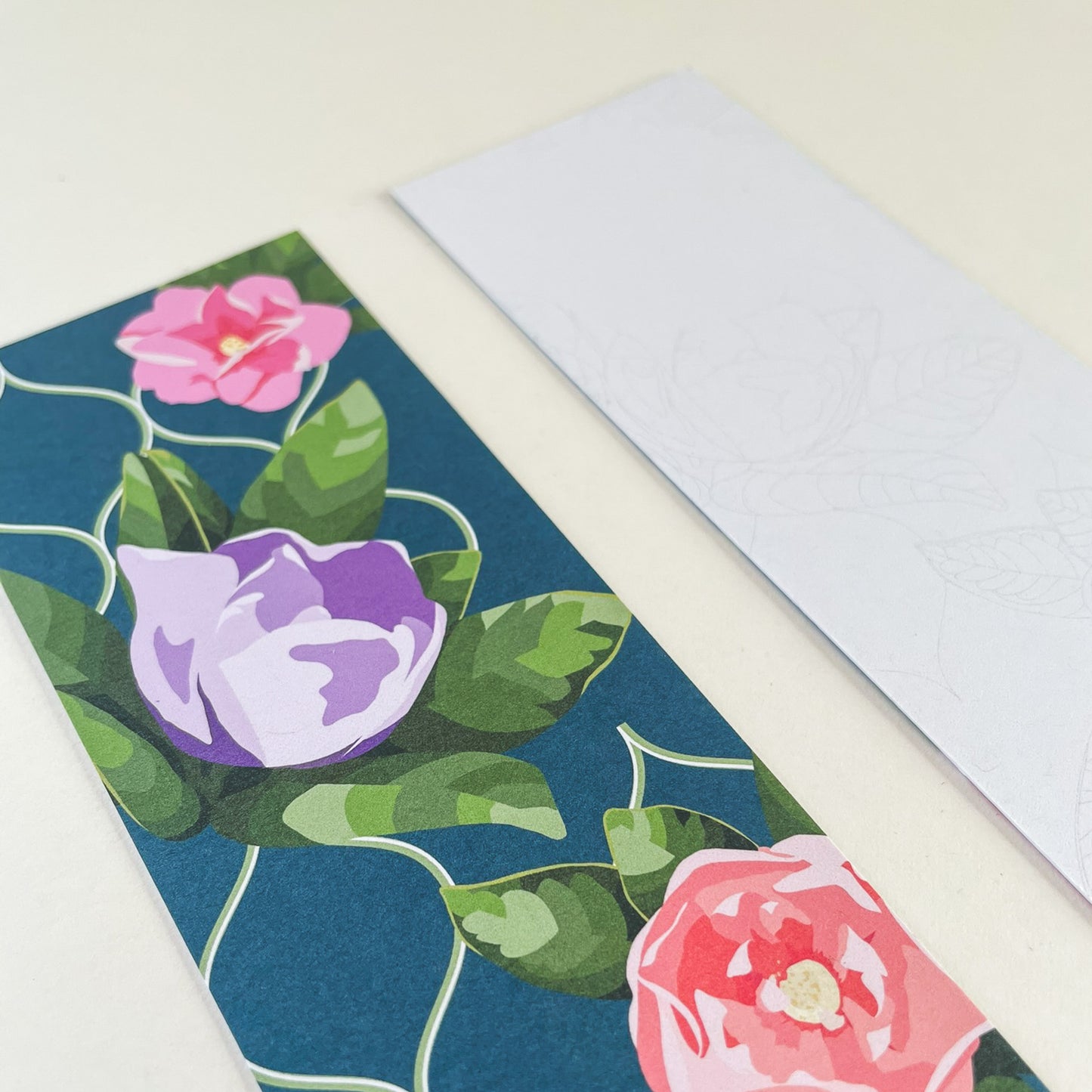 Floral Trellis Double-sided Bookmark