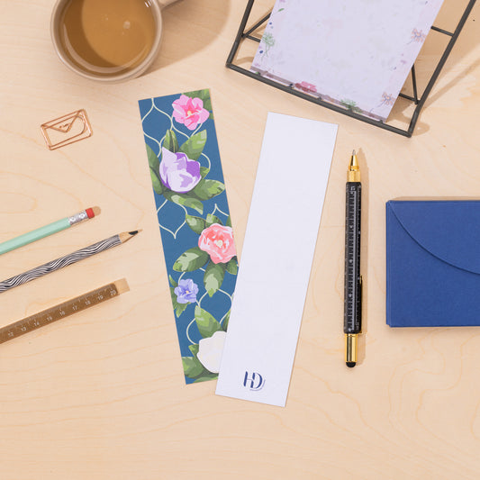 Floral Trellis Double-sided Bookmark