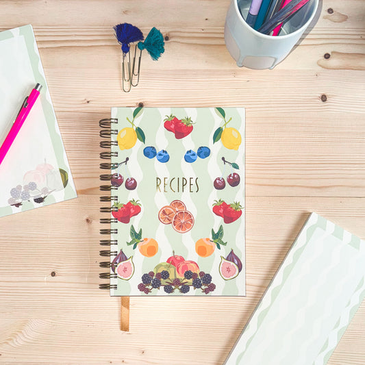 Seasonal Fruits Spiral Bound Recipe Notebook