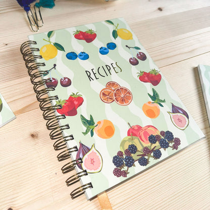 Seasonal Fruits Spiral Bound Recipe Notebook