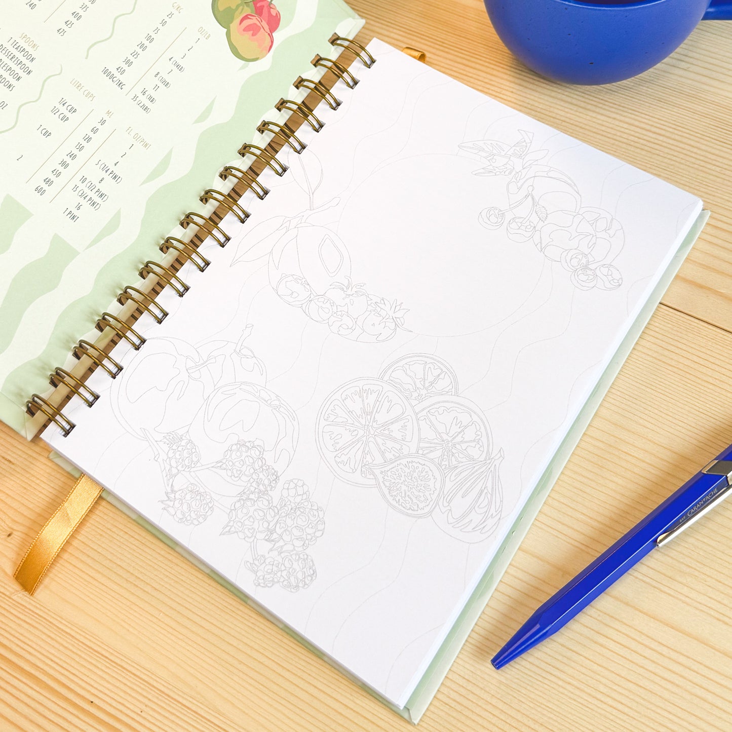 Seasonal Fruits Spiral Bound Recipe Notebook